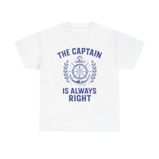 captain's heavy cotton tee, gift for sailors, nautical humor shirt, summer casual wear, birthday present for sea lovers